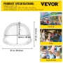 20.5" Diameter Candy Floss Cover for Candy Floss Maker Machine 52cm Dome Shield Cover of Commercial Candyfloss Machine Dome Cove