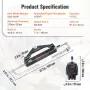 Hydraulic Outboard Steering Kit, 150HP, Marine Boat Hydraulic Steering System, with Helm Pump Two-Way Lock Cylinder and 26 Feet 
