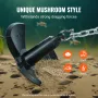 River Anchor, 30 LBS Boat Anchor Cast Iron Black Vinyl-Coated, Marine Grade Mushroom Anchor for Boats Up To 30 ft, Impressive Ho
