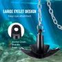 River Anchor, 30 LBS Boat Anchor Cast Iron Black Vinyl-Coated, Marine Grade Mushroom Anchor for Boats Up To 30 ft, Impressive Ho