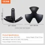 River Anchor, 30 LBS Boat Anchor Cast Iron Black Vinyl-Coated, Marine Grade Mushroom Anchor for Boats Up To 30 ft, Impressive Ho