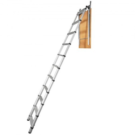 Attic Ladder Telescoping, 350 pund kapacitet, 39,37 "x 23,6", Multi-purpose aluminiumsforlængelse, let og bærbar, pasform