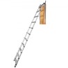 Attic Ladder Telescoping, 350 pund kapacitet, 39,37 "x 23,6", Multi-purpose aluminiumsforlængelse, let og bærbar, pasform