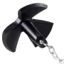 River Anchor, 30 Lbs Boat Anchor Cast Iron Black Vinyl-Coated