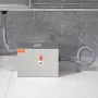 Commercial Grease Trap, 3.6 kg Grease Interceptor, Side Inlet Interceptor, Under Sink Stainless Steel Grease Trap, 2.8 GPM Waste