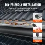 Gutter Guard, 5 inch Width, Aluminum Leaf Filter DIY Gutter Cover, 26 PCS 104 ft Total Length, 0.157'' Hole Diameter & 0.02'' Th