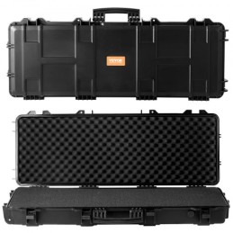 Rifle Case, Rifle Hard Case with 3 Layers Fully-protective Foams, 42 inch lockable Hard Gun Case with Wheels, IP67 Waterproof &