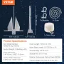 Fluke Style Anchor Kit, 13 LBS Hot-Dipped Galvanized Steel Fluke Anchor with 7.9' Chain, 101' Rope and Two 0.4" Shackles, Marine