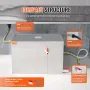 Commercial Grease Trap, 40 LBS Grease Interceptor, Side Inlet Interceptor, Under Sink Stainless Steel Grease Trap, 10 GPM Waste 