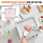 Fried Ice Cream Roll Machine, 11" x 9.5" Stir-Fried Ice Cream Pan, Stainless Steel Rolled Ice Cream Maker with Compressor and 2 