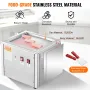 Fried Ice Cream Roll Machine, 11" x 9.5" Stir-Fried Ice Cream Pan, Stainless Steel Rolled Ice Cream Maker with Compressor and 2 