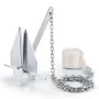 Fluke Style Anchor Kit, 8.5 LBS Hot-Dipped Galvanized Steel Fluke Anchor with 7.9' Chain, 75' Rope and Two 0.4" Shackles, Marine