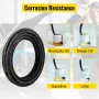 Hydraulic Hose 3/8 inch x 50 ft, Coiled Hydraulic Hose 4800 PSI, Rubber Hydraulic Hose with 2 High-Tensile Steel Wire Braid, Bul