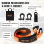 Off-Road Recovery Kit, 3" x 30', Heavy Duty Winch Recovery Kit with 30,000 lbs Tow Strap, 44,092 lbs D-Ring Shackles, Shackle