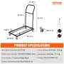 Foldestol Dolly, Iron Commercial Cart med 12 stole kapacitet