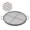 X-Marks Fire Pit Grill Grate, Round Cooking Grate, Heavy Duty Steel Campfire BBQ Grill Grid med håndtag og support X Wire,