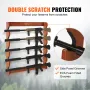 Gun Rack, Wood Gun Rack Wall Mount, Gun Display Rack holds 5 Rifles, Shotguns, 132 lb Heavy Duty Wall Storage Display Rifle Rack