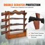 Gun Rack, Wood Gun Rack Wall Mount, Gun Display Rack holds 4 Rifles, Shotguns, 60 kg Heavy Duty Wall Storage Display Rifle Rack 