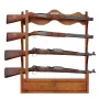 Pistolstativ 4-slot træ pistol rack vægmontering pistol display