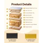 Bee Hive 20 Frame Bee Hives Starter Kit, Beeswax Coated Fir Wood, 1 Deep + 1 Medium Bee Boxes Langstroth Beehive Kit, Transparen