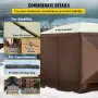 Pop-up campingpavillon campingbaldakin 6-sidet 12' x 12' solsejl
