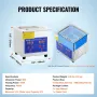 Professional Ultrasonic Cleaner, 0.3 L Ultrasonic Jewelry Cleaner with Digital Timer & Heater, Stainless Steel Industrial Sonic 
