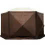 Gazebo Screen Tent, 12 x 12 ft, 6 Sided Pop-up Camping Canopy Shelter Tent with Mesh Windows, Portable Carry Bag, Ground Stakes,