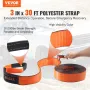 Off-Road Recovery Kit, 7.6 x 914.4 cm, Heavy Duty Winch Recovery Kit with 13,608 kg Tow Straps, 20,000 kg D-Ring Shackles, Shack