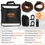 Off-Road Recovery Kit, 7.6 x 914.4 cm, Heavy Duty Winch Recovery Kit with 13,608 kg Tow Straps, 20,000 kg D-Ring Shackles, Shack