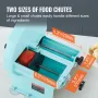 Manual Vegetable Fruit Slicer, 0-0.5"/0-12mm Thickness Adjustable Commercial Slicer Machine, Double Feed Ports, Stainless Steel