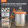 Vacuum Chamber Tempered Glass Lid Vacuum 18.9L Degassing Chamber Silicone