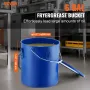 Fryer Grease Bucket, 6 Gal Oil Disposal Caddy Carbon Steel