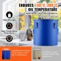 Fryer Grease Bucket, 10 Gal Oil Disposal Caddy Carbon Steel Fryer Oil Bucket with Rust-Proof Coating, Oil Transport Container wi