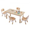 Kids Table and 4 Chairs Set Height Adjustable Kids Craft and Play Table