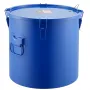 Fryer Grease Bucket, 10 Gal Oil Disposal Caddy Carbon Steel Fryer Oil Bucket with Rust-Proof Coating, Oil Transport Container wi