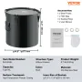 Fryer Grease Bucket, 8 Gal Oil Disposal Caddy Rustfrit stål