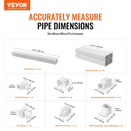 Mini Split Line Set Cover 76,2 mm W 5350mm L, PVC Dekorativ