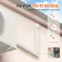Mini Split Line Set Cover 76.2mm W 5350mm L, PVC Decorative Pipe Line Cover For Air Conditioner with 4 Straight Ducts & Full Com