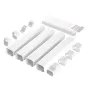 Mini Split Line Set Cover 76.2mm W 5350mm L, PVC Decorative Pipe Line Cover For Air Conditioner with 4 Straight Ducts & Full Com