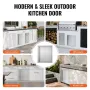 BBQ Access Door, 457x533 mm Single Outdoor Kitchen Door, Stainless Steel Flush Mount Door, Wall Vertical Door with Recessed Hand