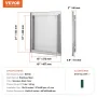 BBQ Access Door, 457x533 mm Single Outdoor Kitchen Door, Stainless Steel Flush Mount Door, Wall Vertical Door with Recessed Hand