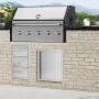 BBQ Access Door, 457x533 mm Single Outdoor Kitchen Door, Stainless Steel Flush Mount Door, Wall Vertical Door with Recessed Hand