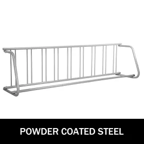 Gulvcykelstativ, 9 indehavere All-Steel Grid Cykelstativ, 111 "Længde på længde på en side, robust base og brugt til udenfor