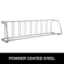 Floor Bike Rack, 9 Holders All-Steel Grid Bike Rack, 111" Length Single-Side Storage Stand, Sturdy Base and Used for Outside Occ