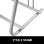 Floor Bike Rack, 9 Holders All-Steel Grid Bike Rack, 111" Length Single-Side Storage Stand, Sturdy Base and Used for Outside Occ