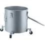 Fryer Grease Bucket, 10 Gal Oil Disposal Caddy with Caster Base, Carbon Steel Rust-Proof Coating, Oil Transport Container with L