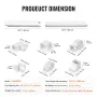 Mini Split Line Set Cover 76.2mm W 5400mm L, PVC Decorative Pipe Line Cover For Air Conditioner with 10 Straight Ducts & Full Co