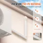 Mini Split Line Set Cover 76.2mm W 3110mm L, PVC Decorative Pipe Line Cover For Air Conditioner with 5 Straight Ducts & Full Com