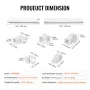 Mini Split Line Set -dækning 76,2 mm W 3110mm L, PVC Dekorativ