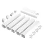 Mini Split Line Set Cover 76.2mm W 3110mm L, PVC Decorative Pipe Line Cover For Air Conditioner with 5 Straight Ducts & Full Com
